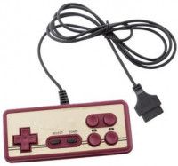 Геймпад проводной 8 bit Controller широкий разъем 15 Pin (Прямоугольный) (Бежевый/Красный)