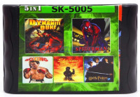 Сборник игр 5 в 1 SK-5005 HARRY POTTER 2 / SPIDER-MAN / DYNAMITE DUKE Русская Версия (16 bit)