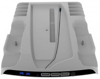 Подставка для вертикальной установки консоли UHD и DE + охлаждение + зарядная станция для 2-х геймпадов + держатель для дисков DOBE (KJH-P5D-002) (PS5)