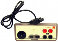 Геймпад проводной 8 bit Junior Controller узкий разъем 9 Pin (Прямоугольный) (Желтый/Коричневый)
