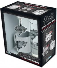 Набор ABYstyle: Эмблема Старков (Stark) Игра престолов (Game of Thrones) (кружка, брелок, бокал) (ABYPCK085)