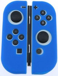 Силиконовый чехол на контроллеры Joy-Con (правый и левый) (Joy-Con Silicon Case) Синий (Switch) (OEM)