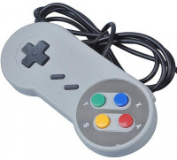Геймпад проводной для консоли Super Nintendo Серый (SNES)