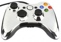 Геймпад проводной Xbox 360 Wired Controller (Chrome Silver) Хромированный серебряный (Xbox 360/PC)