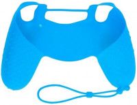 Защитный силиконовый чехол + ремешок для Dualshock 4 Синий (PS4)