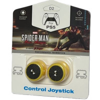 Накладки на стики для геймпада DualSense/DualShock 4 DH Marvel Spiderman Miles Morales\D02 (2 шт) Желтый (Yellow) (PS5/PS4)
