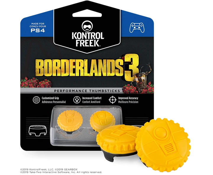  Накладки на стики для геймпада KontrolFreek Borderlands 3 \ 41 (2 шт) Желтый/Черный (PS4) 