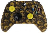 Защитный силиконовый чехол Controller Silicon Case для геймпада Microsoft Xbox Wireless Controller Skulls Yellow (Черепа Желтый) (Xbox One)