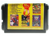 Сборник игр 10 в 1 BS1001 (BareKn+BatmanR+...) Русская Версия (16 bit)