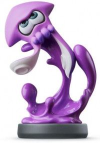 Amiibo: Интерактивная фигурка Инклинг-кальмар (неоново фиолетовый) (Inkling Squid Neon Purple) (Splatoon Collection)