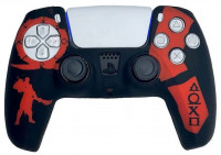    Silicone Case for Controller Playstation DualSense God of War Ragnarok (Black-Red) - (PS5)