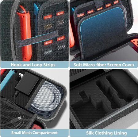 Чехол-сумка Carry Case Oivo (IV-SW188) Grey (Серый) (Switch/Switch OLED)