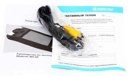 Портативная игровая приставка 8 bit Defender MX-08 + 75 встроенных игр (Синяя) для 8 bit, Денди (Dendy)