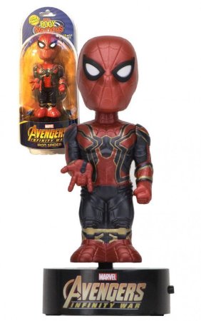 Фигурка-телотряс на солнечной батарее NECA: Человек-паук (Spider-Man) Мстители: Война бесконечности (Avengers: Infinity War) 15 см
