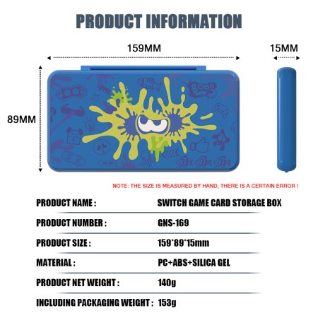 Кейс для хранения 24 игровых картриджей Expansion Card Slot Switch 24 in 1 Splatoon Синий (Blue) (GNS-169) (Switch)