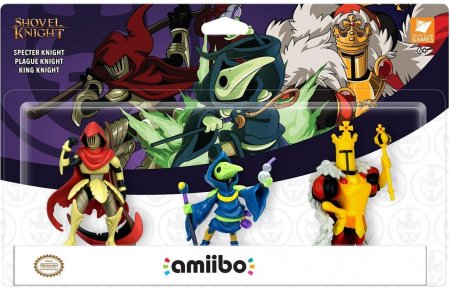 Amiibo: Комплект фигурок: Призрачный рыцарь (Specter Knight) + Чумной рыцарь (Plague Knight) + Король-рыцарь (King Knight) (Shovel Knight Коллекция) от Nintendo Switch