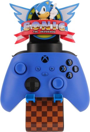  Фигурка подставка для геймпада/телефона Cable Guys IKON: Соник Ежик Лайт Ап (Sonic Hedgehog Ikon (Light Up)) 20 см 