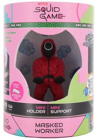  Фигурка подставка для геймпада/телефона Cable Guys Holdems Mini: Работник в маске (Masked Worker) НЕТФЛИКС Игра в Кальмара (NETFLIX Squid Game) (896842) 10 см 