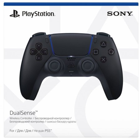 Геймпад беспроводной без микрофона DualSense Wireless Controller Midnight Black (Чёрная полночь) (PS5)