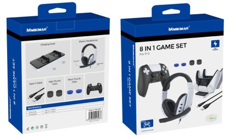 Набор аксессуаров 8 в 1 Game Set MIKIMAN (MKP-0592) (PS5)