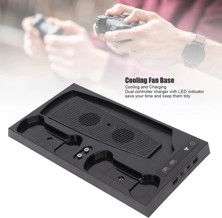 Подставка для вертикальной установки консоли + охлаждение + зарядная станция для 2-х геймпадов (GP5-1510) (PS5)