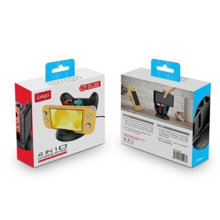 Зарядная станция для 2-х контроллеров Joy-Con + зарядка консоли + зарядка геймпада Pro Controller iPega (PG-SL003) (Switch/Switch Lite)