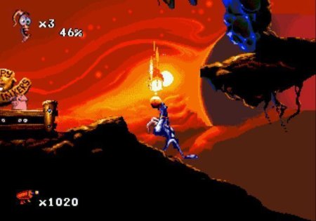 Червяк Джим 2 (Earthworm Jim 2) Русская Версия (16 bit) 