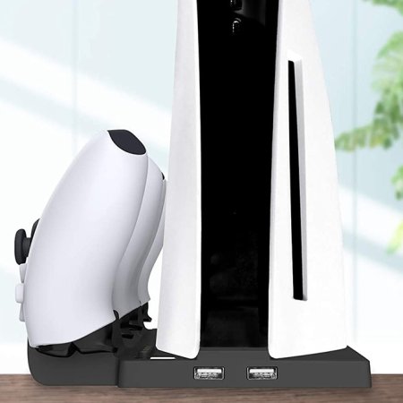 Подставка для вертикальной установки консоли + зарядная станция для 2-х геймпадов + USB HUB разветвитель IPLAY (HBS-269) (PS5)