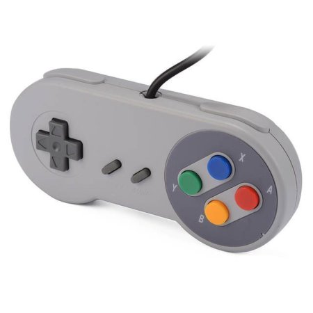 Геймпад проводной для консоли Super Nintendo Серый (SNES)