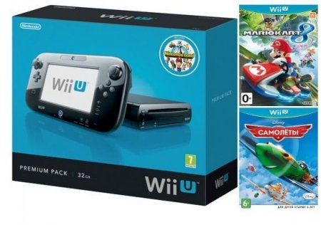   Nintendo Wii U Premium Pack +  Nintendo Land + Mario Kart 8 + Disney  (Wii U) Nintendo Wii U