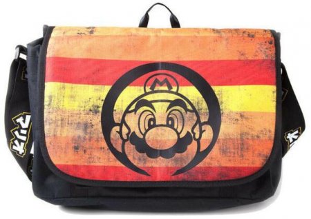  Difuzed: Nintendo: Super Mario Retro Striped Messengerbag   