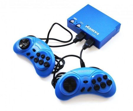 Геймпад проводной Hamy Controller узкий разъем 9 Pin (Синий) для 8 bit, Денди (Dendy)