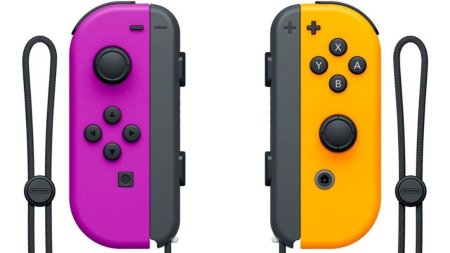 Набор из 2-х контроллеров Joy-Con Неоновый фиолетовый/Неоновый оранжевый Оригинал (Switch)