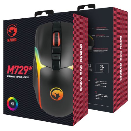 Мышь беспроводная с подсветкой Marvo (M729W) PC 