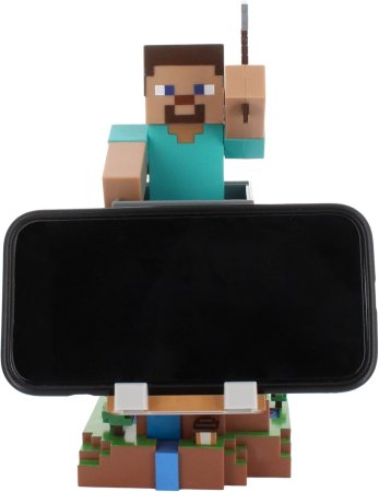  Фигурка подставка для геймпада/телефона Cable Guys: Стив (Steve) Майнкрафт (Minecraft) (897122) 20 см 