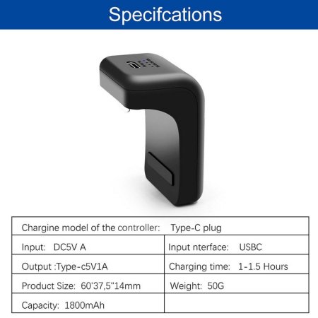 Внешний аккумулятор для геймпада Playstation DualSense 1800 mAh (ZWT-0501) Черный (PS5)