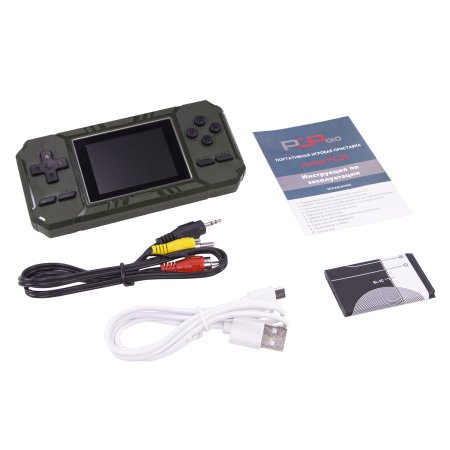 Портативная игровая приставка 8 bit PGP AIO Junior FC25b (500 в 1) + 500 встроенных игр (Зеленый) для 8 bit, Денди (Dendy)