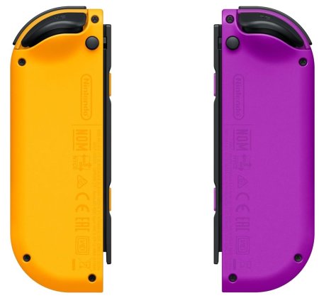 Набор из 2-х контроллеров Joy-Con Неоновый фиолетовый/Неоновый оранжевый (Switch) (OEM)
