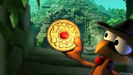Игра Crazy Chicken (Сумасшедшие цыплята): Jump 'n' Run Traps and Treasures (PS4) Playstation 4