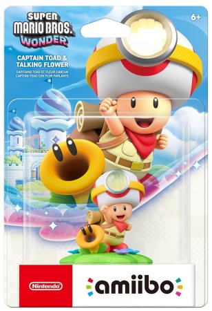 Amiibo: Интерактивная фигурка Капитан Тоад и Говорящий Цветок (Captain Toad & Talking Flower) (Super Mario Bros. Wonder Collection)