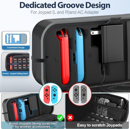Чехол-сумка Carry Case Oivo (IV-SW188) Grey (Серый) (Switch/Switch OLED)
