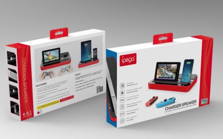 Подставка-зарядка для консоли/телефона + колонка iPega (PG-9119) (Switch/Android/IOS)