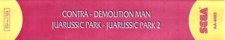 Сборник игр 4 в 1 AA-4405 CONTRA / DEMOLITION MAN /JUARUSSIC PARK1,2 Русская Версия (16 bit) 