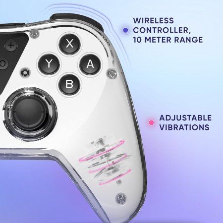 Геймпад беспроводной + зарядная станция Oniverse Astralite Controller Wireless (802948) (Smoked White) Дымный Белый (Switch/IOS/Android/PC)