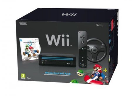     Nintendo Wii Limited Black Edition Mario Kart Pack Rus +  Mario Kart + Wii Remote Plus +   ( ) Nintendo Wii