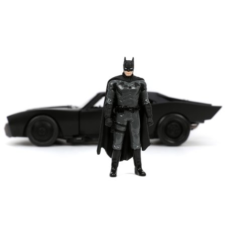 Машинка и Фигурка Jada Toys: Бэтмобиль и Бэтмен (Batmobile W/Batman) 2021 Бэтмен (2021 Batman) (32731) 4 см Персонажи игр
