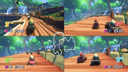 игра The Smurfs (Смурфики): Операция «Злолист» (Mission Vileaf) + The Smurfs (Смурфики): Карт (Kart) 2 in 1 Game Collection Русская Версия (Switch) для Nintendo Switch