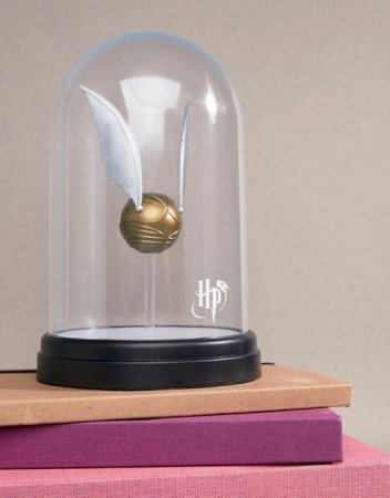  Светильник Paladone: Гарри Поттер (Harry Potter) Колпак освещаемый с золотым снитчем (Bell Jar Light Golden Snitch) 20 см