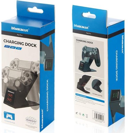  Зарядная станция для 2-х геймпадов Mikiman (MKP-19011) (PS4 FAT/SLIM/PRO) 