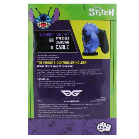  Фигурка подставка для геймпада/телефона Cable Guys: Стич (Stitch) Лило и Стич (Lilo & Stitch) 23 см 
